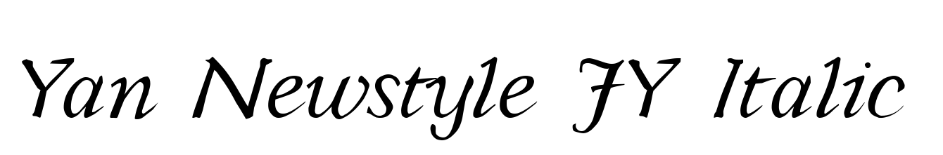 Yan Newstyle JY Italic